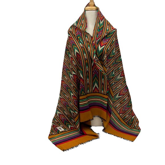 Yves Saint Laurent YSL Foulards Fringe Scarf Shawl - Picture 1 of 2